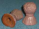 Wheat shock shakers glazed terra cotta rose